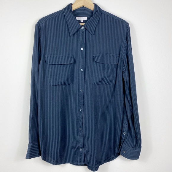 Equipment Signature Stripe Button Down Shirt - Picture 2 of 16